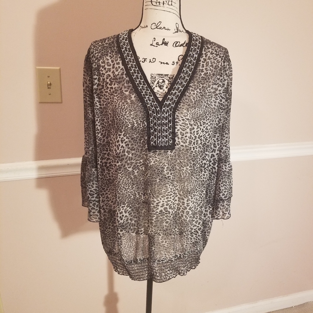 Zebra print blouse
